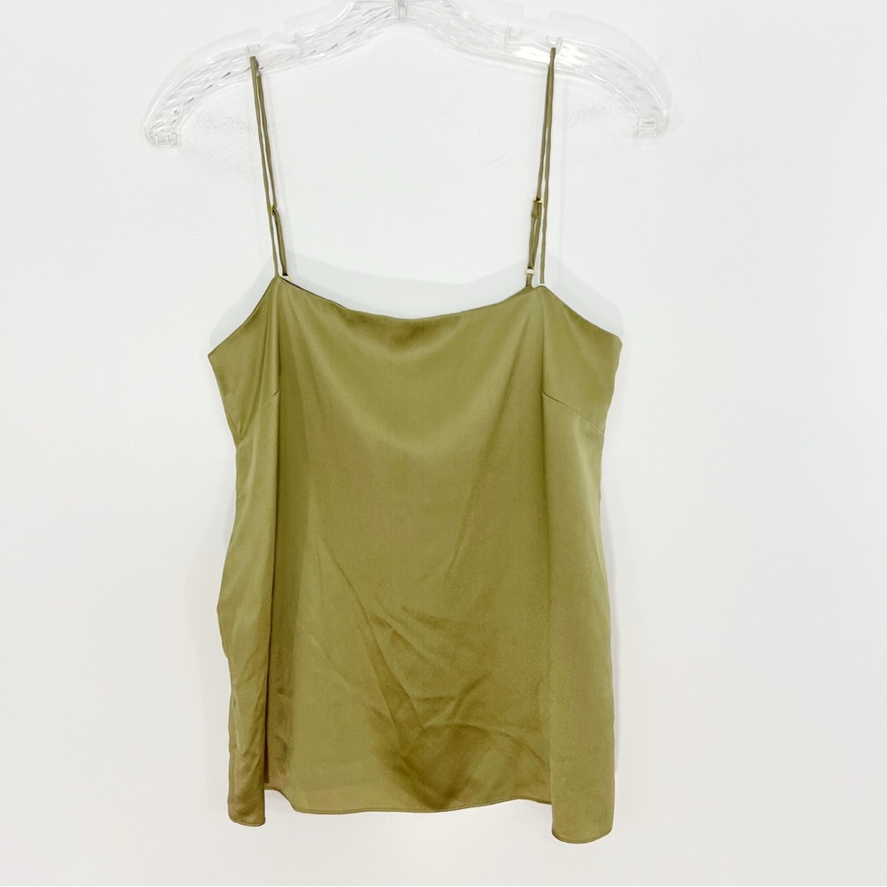 Ginia Chloe Cami in Boa Green Silk Size Small NWT